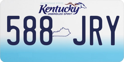 KY license plate 588JRY
