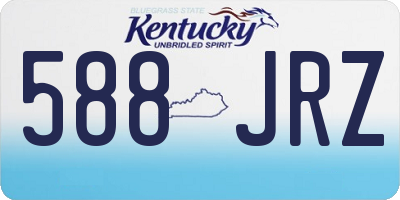 KY license plate 588JRZ