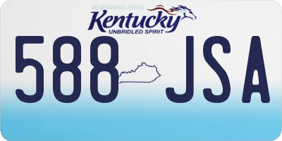 KY license plate 588JSA