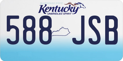 KY license plate 588JSB