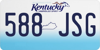 KY license plate 588JSG