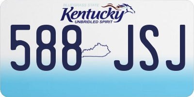 KY license plate 588JSJ