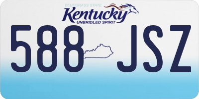 KY license plate 588JSZ