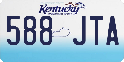 KY license plate 588JTA