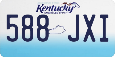 KY license plate 588JXI