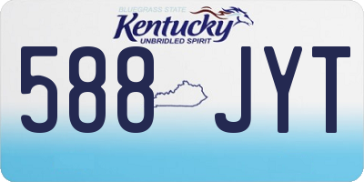 KY license plate 588JYT