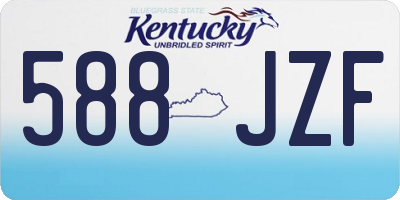 KY license plate 588JZF