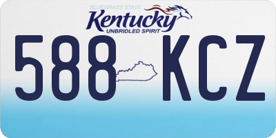 KY license plate 588KCZ