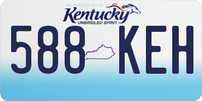KY license plate 588KEH