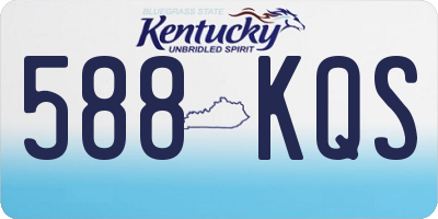 KY license plate 588KQS