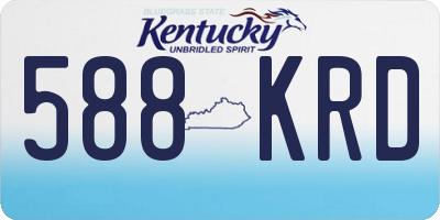 KY license plate 588KRD