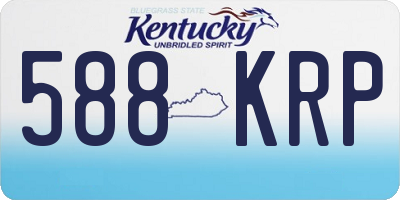 KY license plate 588KRP