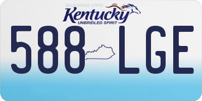 KY license plate 588LGE
