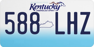 KY license plate 588LHZ