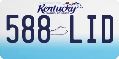 KY license plate 588LID