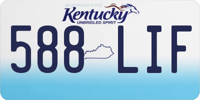 KY license plate 588LIF