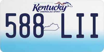KY license plate 588LII