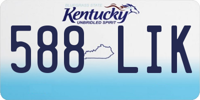 KY license plate 588LIK