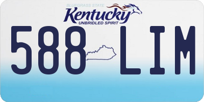 KY license plate 588LIM