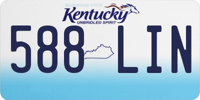 KY license plate 588LIN