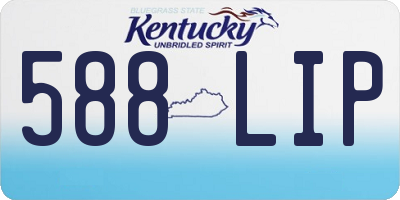 KY license plate 588LIP