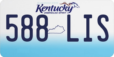 KY license plate 588LIS