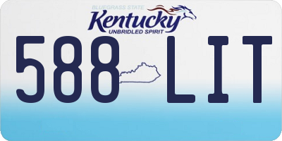 KY license plate 588LIT