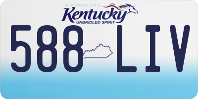 KY license plate 588LIV