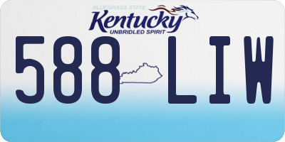 KY license plate 588LIW