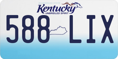 KY license plate 588LIX