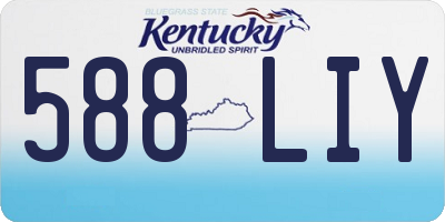 KY license plate 588LIY
