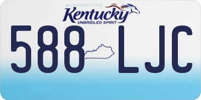 KY license plate 588LJC