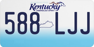 KY license plate 588LJJ
