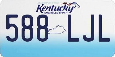 KY license plate 588LJL