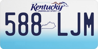 KY license plate 588LJM