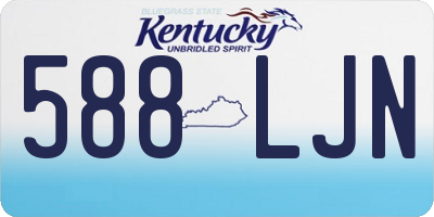 KY license plate 588LJN