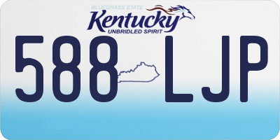 KY license plate 588LJP
