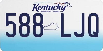 KY license plate 588LJQ