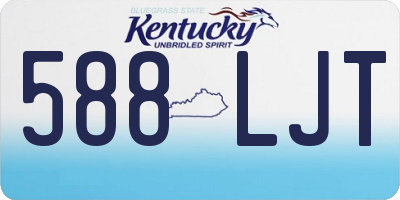 KY license plate 588LJT