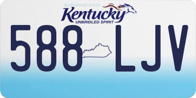 KY license plate 588LJV
