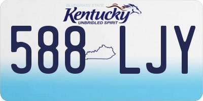 KY license plate 588LJY