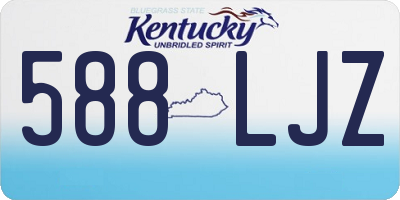KY license plate 588LJZ