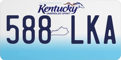 KY license plate 588LKA