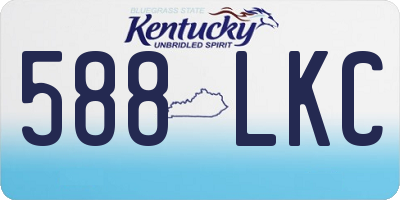 KY license plate 588LKC