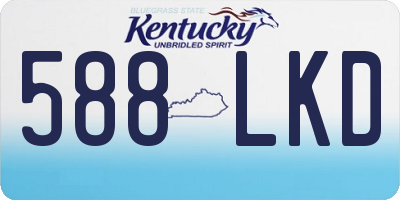 KY license plate 588LKD