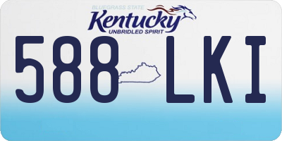 KY license plate 588LKI