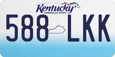 KY license plate 588LKK