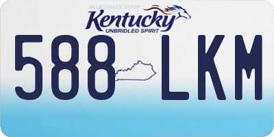 KY license plate 588LKM