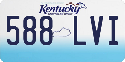 KY license plate 588LVI