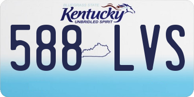 KY license plate 588LVS